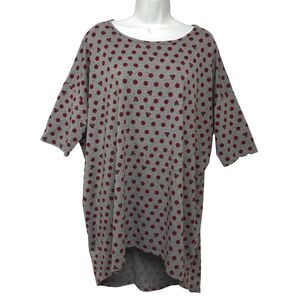Lularoe Irma Womens Minnie Mouse Large Disney Gray Tunic Shirt